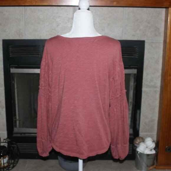 Melrose And Market Womens Peasant Sleeve Blouse-Blush-Size Small-GUC - Picture 6 of 7